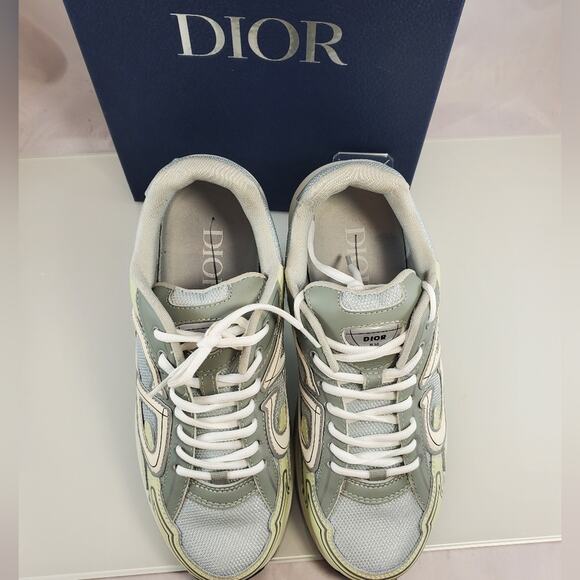 NWT$1,200 Dior Mens B30 Sneaker White Grey Mesh and Technical Fabric Sz 42 (US9) - Picture 14 of 14